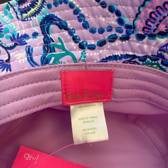 Women’s Purple Lilly Pulitzer Lilac Freesia Mermaid Printed Bucket Hat One Size - Picture 5 of 10